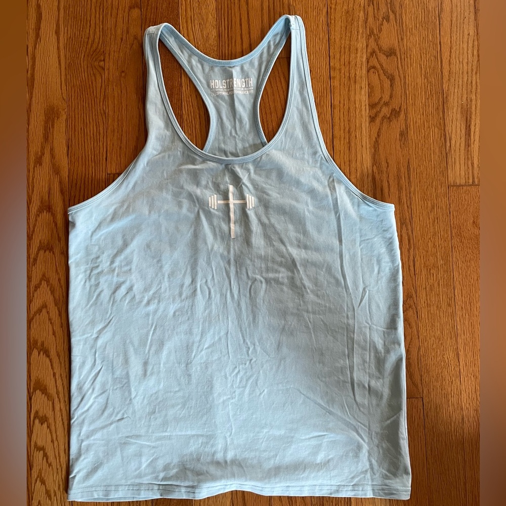 Holstrength Light Blue Performance Fit Tank Top